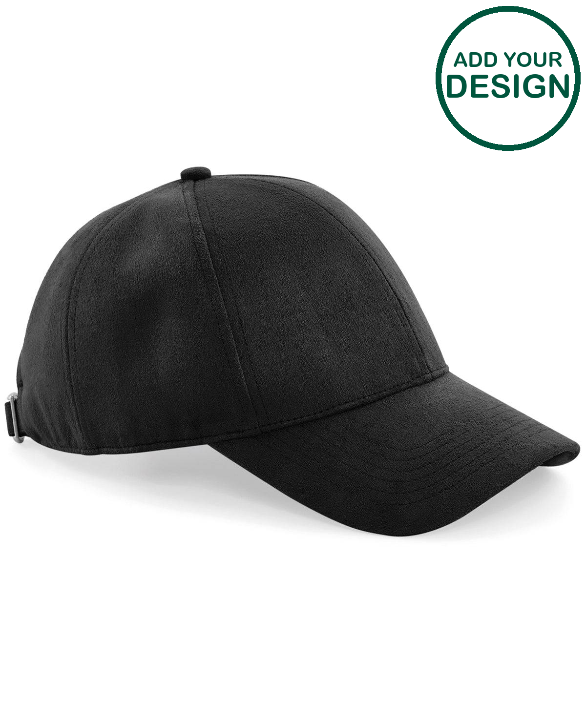 Faux suede 6-panel cap