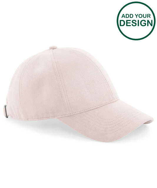 Faux suede 6-panel cap
