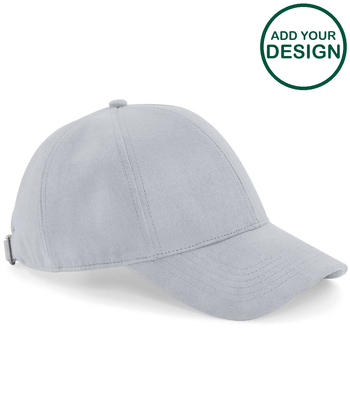 Faux suede 6-panel cap