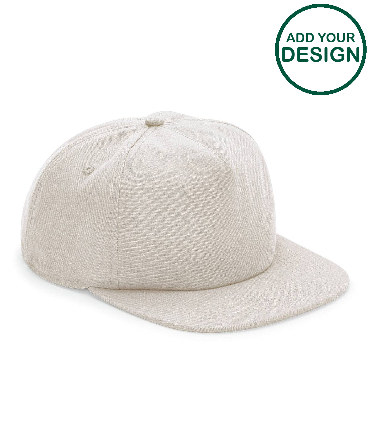 Organic cotton unstructured 5-panel cap