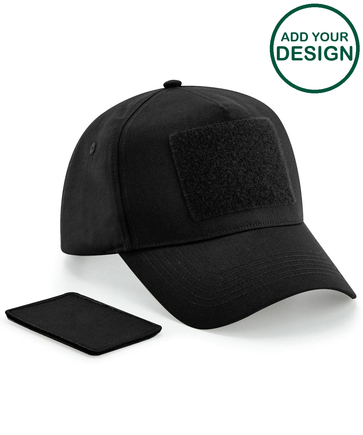 Removable patch 5-panel cap