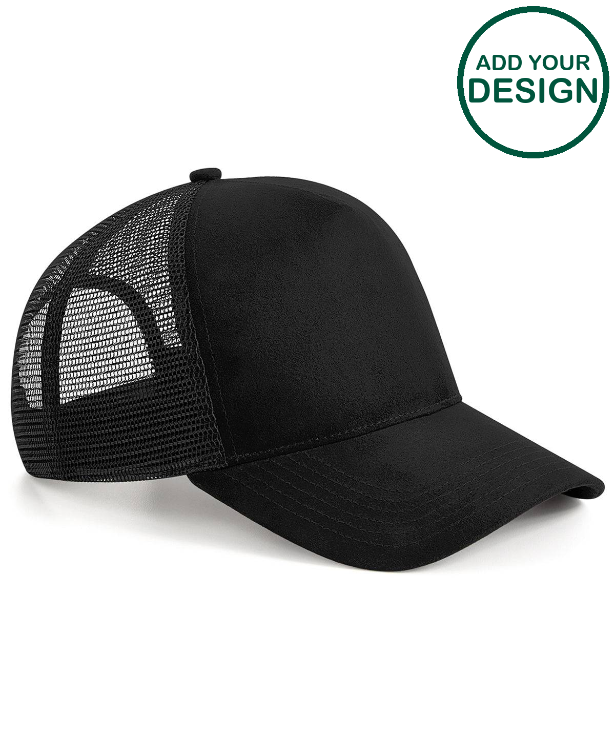 Suede snapback trucker