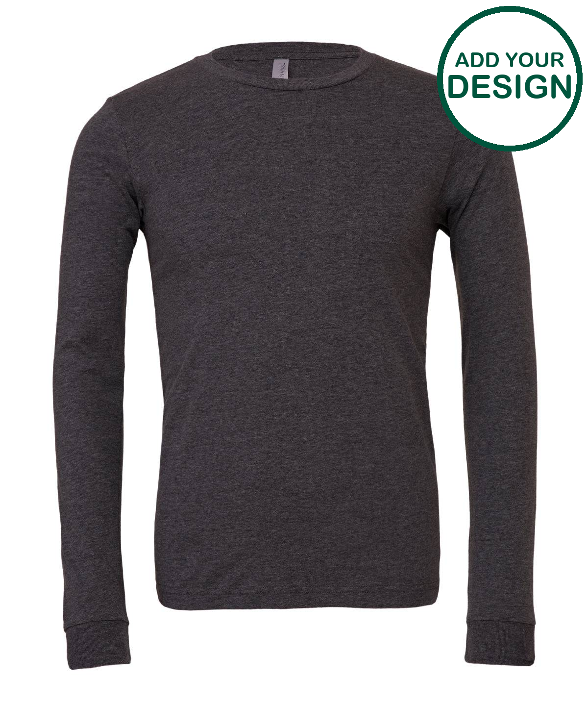 Unisex heather CVC long sleeve t-shirt