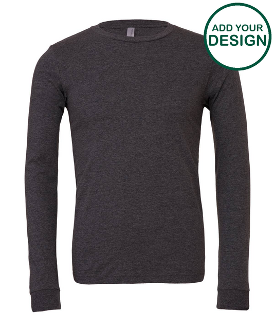 Unisex heather CVC long sleeve t-shirt