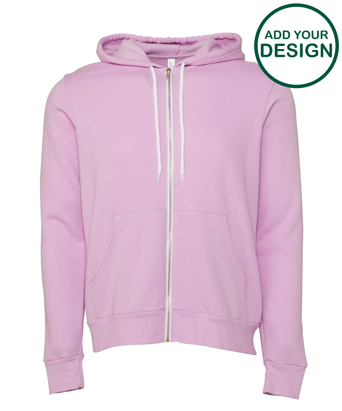Unisex polycotton fleece full-zip hoodie