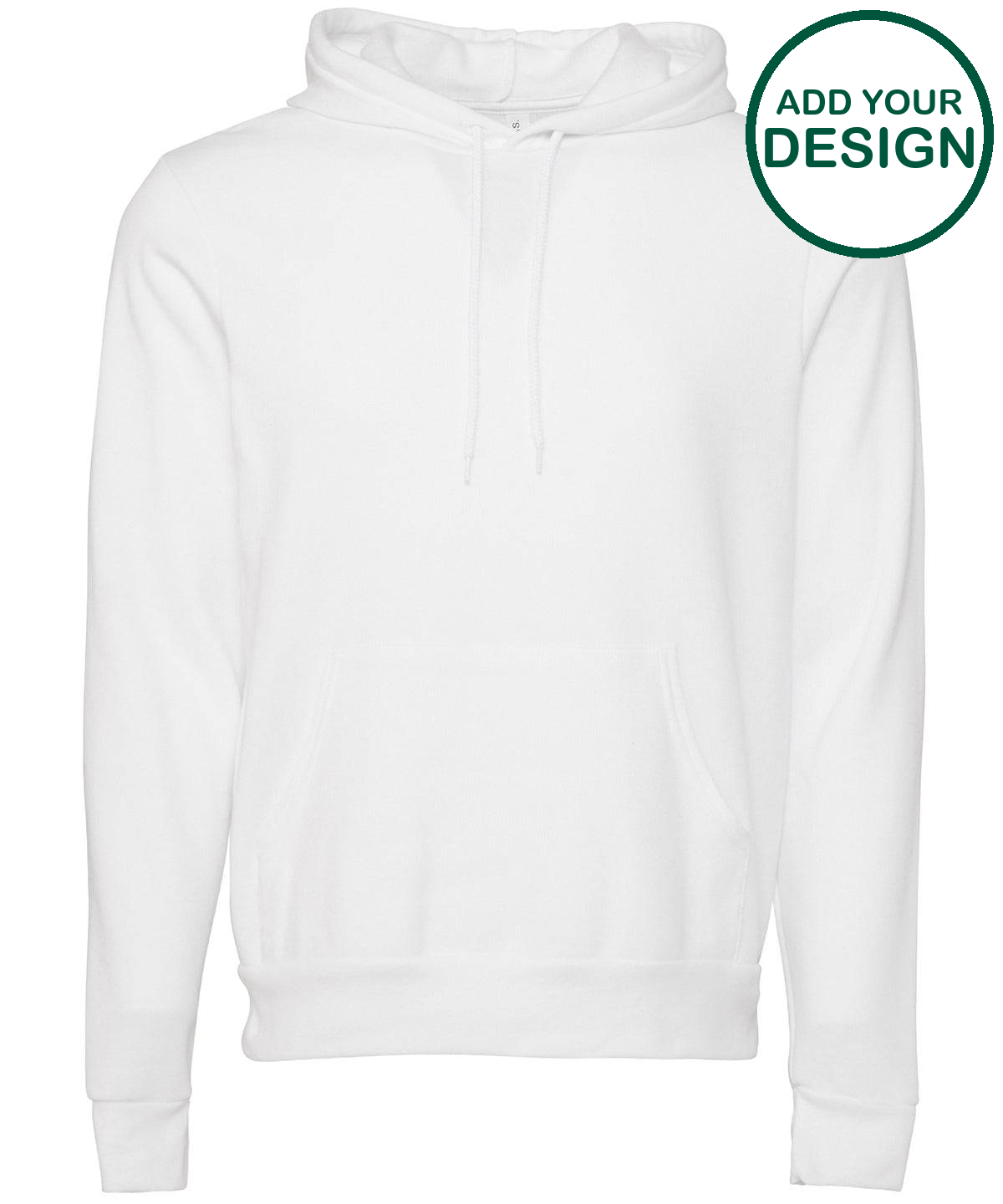 Unisex polycotton fleece pullover hoodie