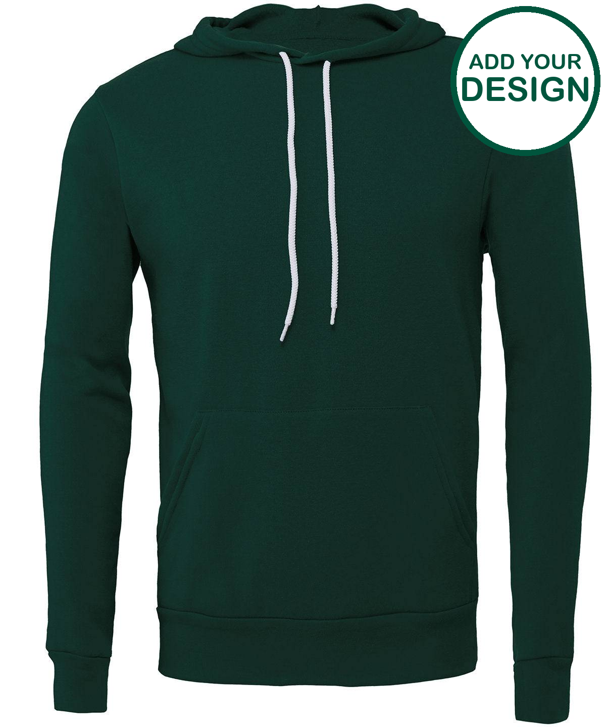 Unisex polycotton fleece pullover hoodie