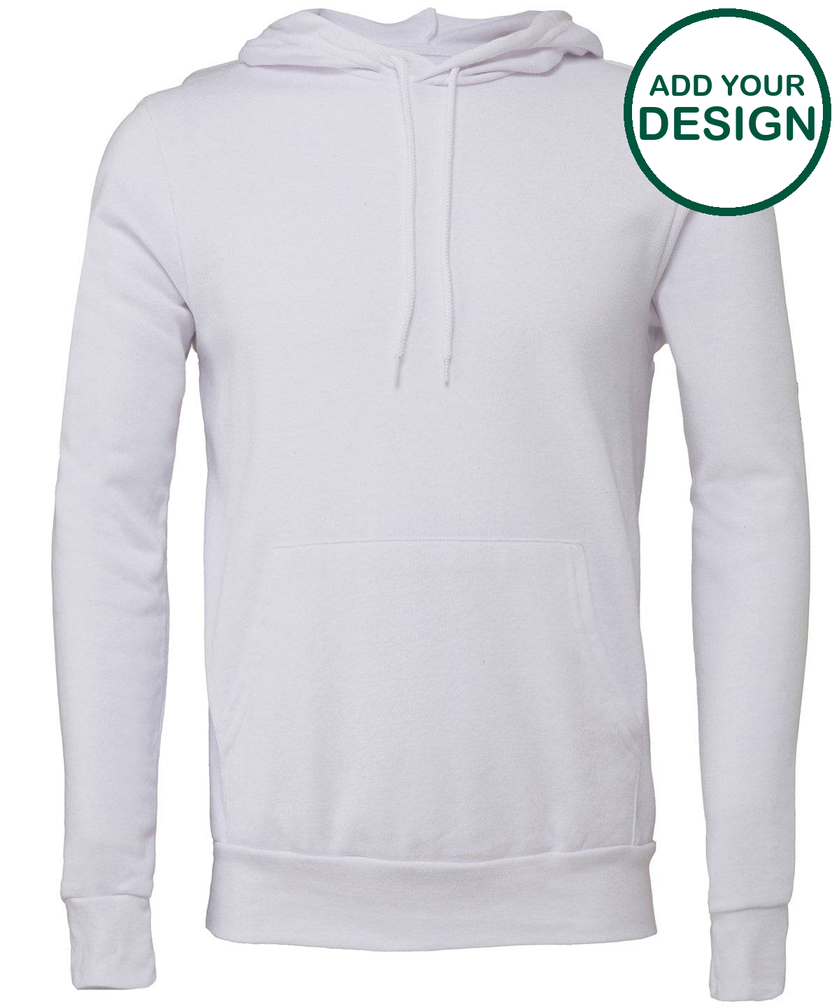 Unisex polycotton fleece pullover hoodie