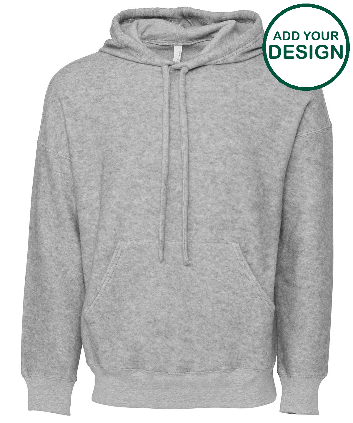 Unisex sueded fleece pullover hoodie