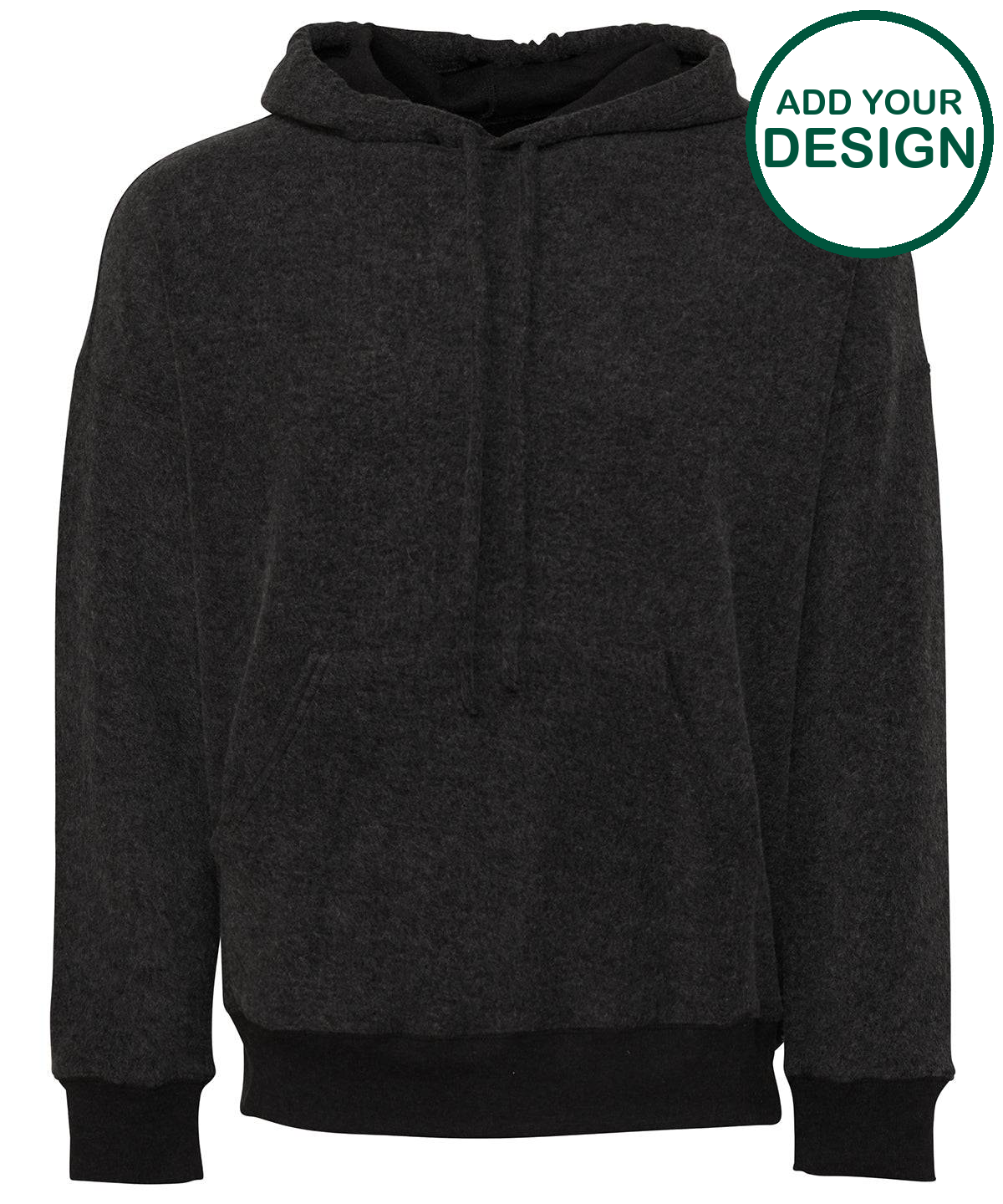 Unisex sueded fleece pullover hoodie
