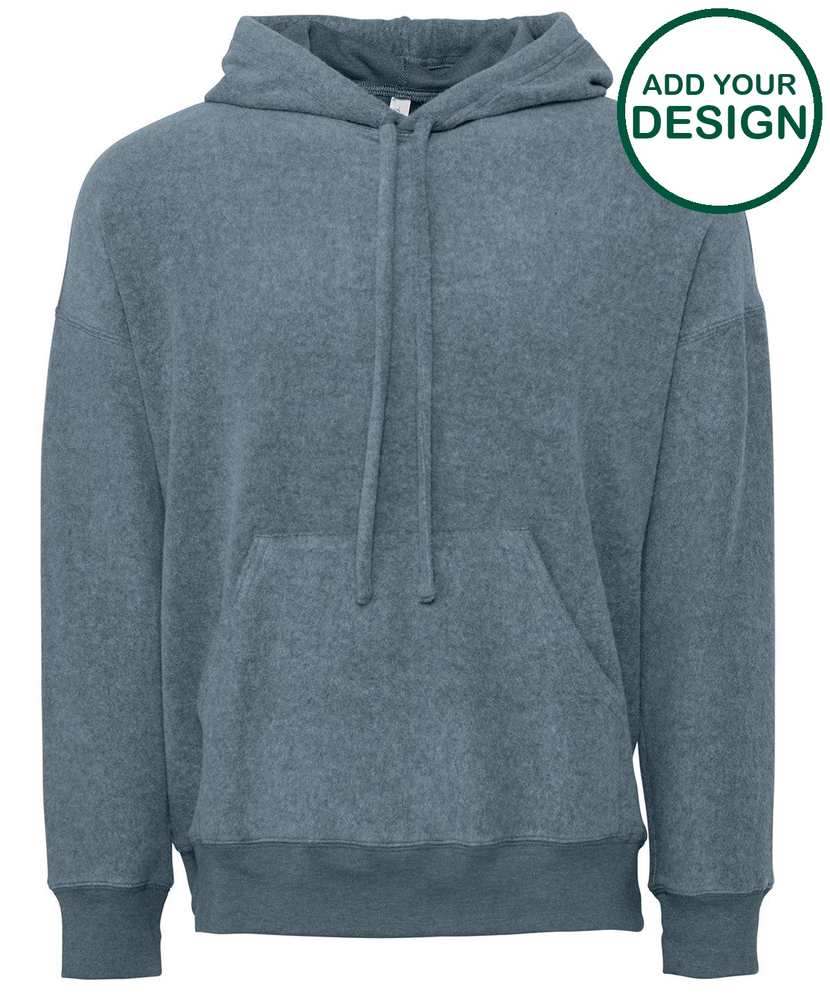 Unisex sueded fleece pullover hoodie
