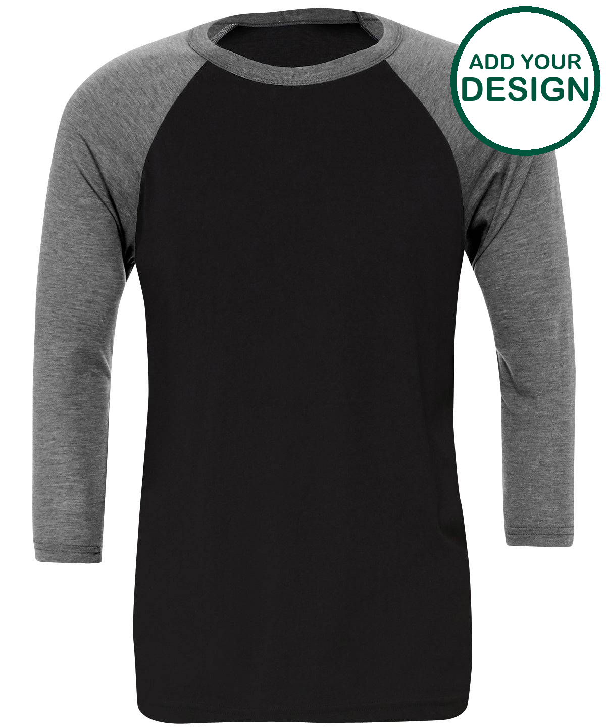 Unisex triblend ¾ sleeve baseball t-shirt