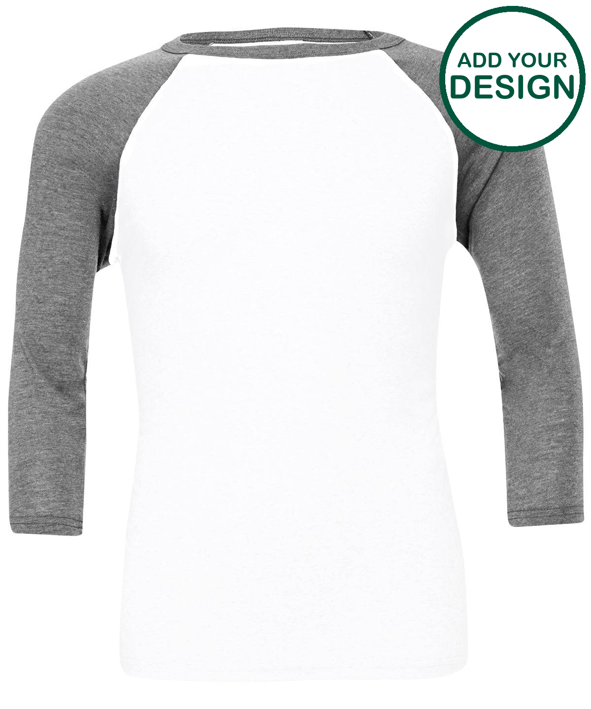 Unisex triblend ¾ sleeve baseball t-shirt