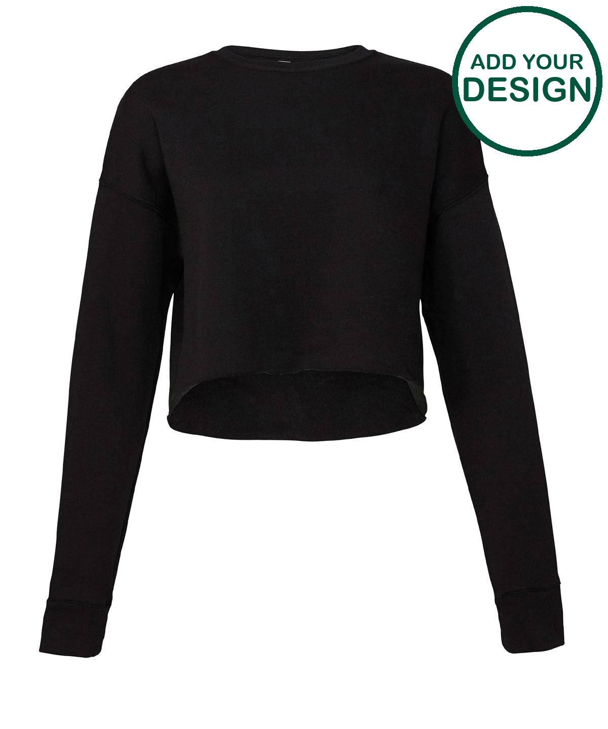 Women's cropped crew fleece