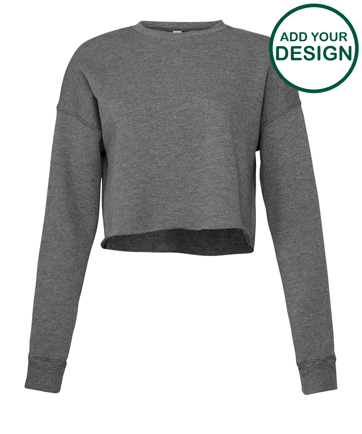 Women's cropped crew fleece