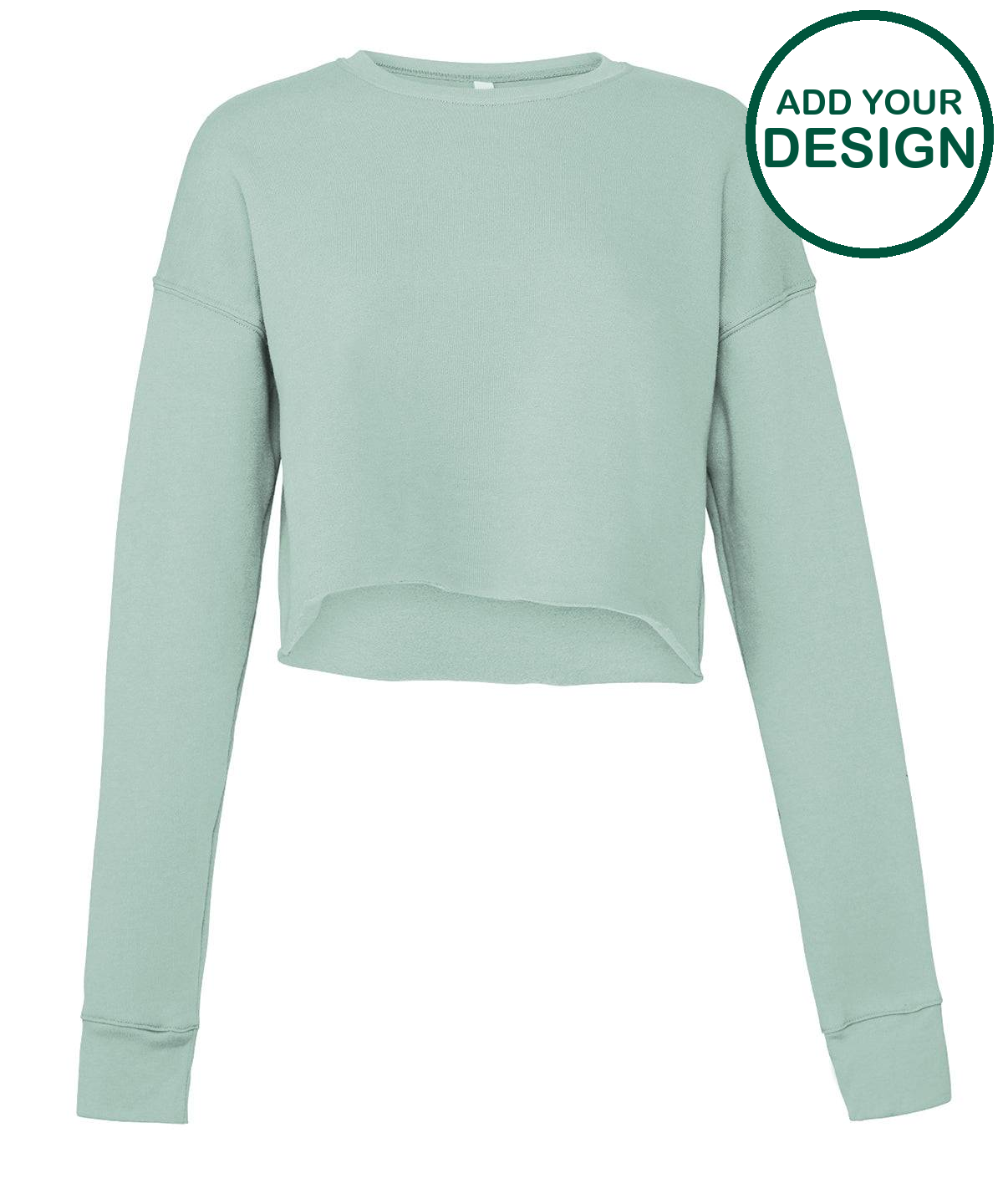 Women's cropped crew fleece
