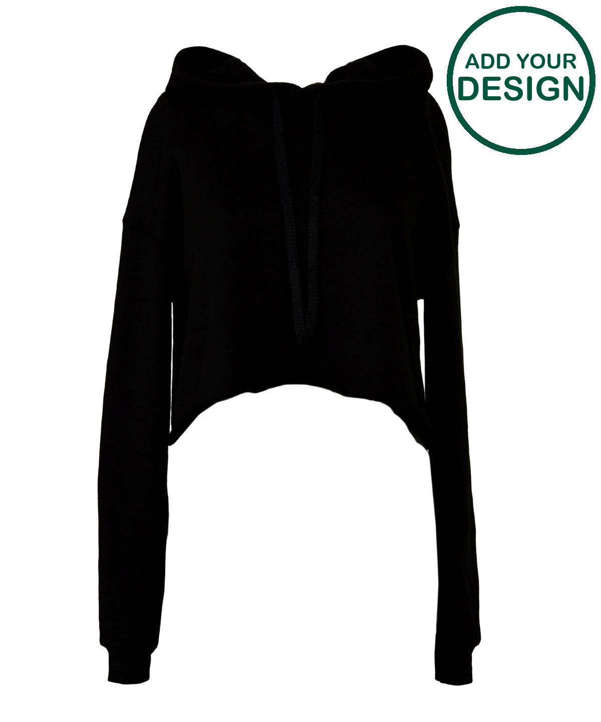 Women's cropped fleece hoodie