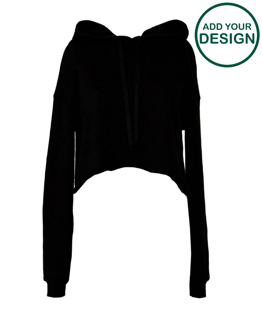 Women's cropped fleece hoodie