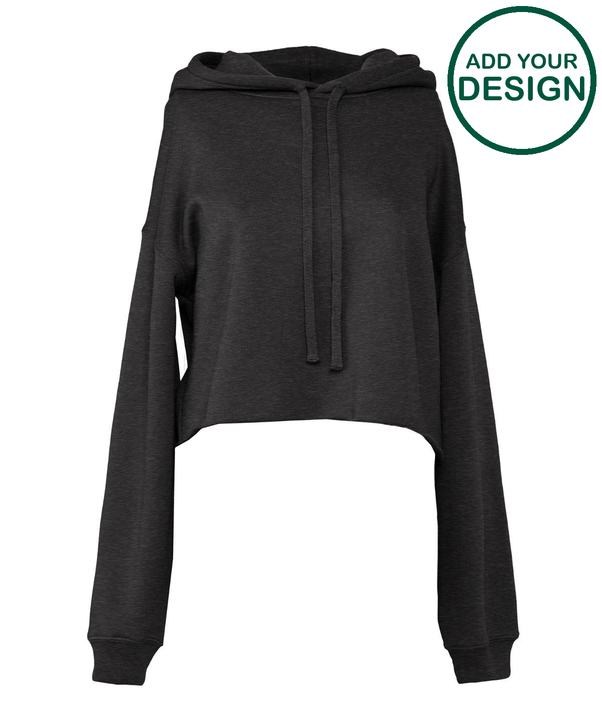 Women's cropped fleece hoodie