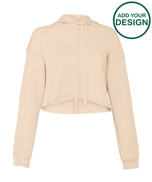 Women's cropped fleece hoodie
