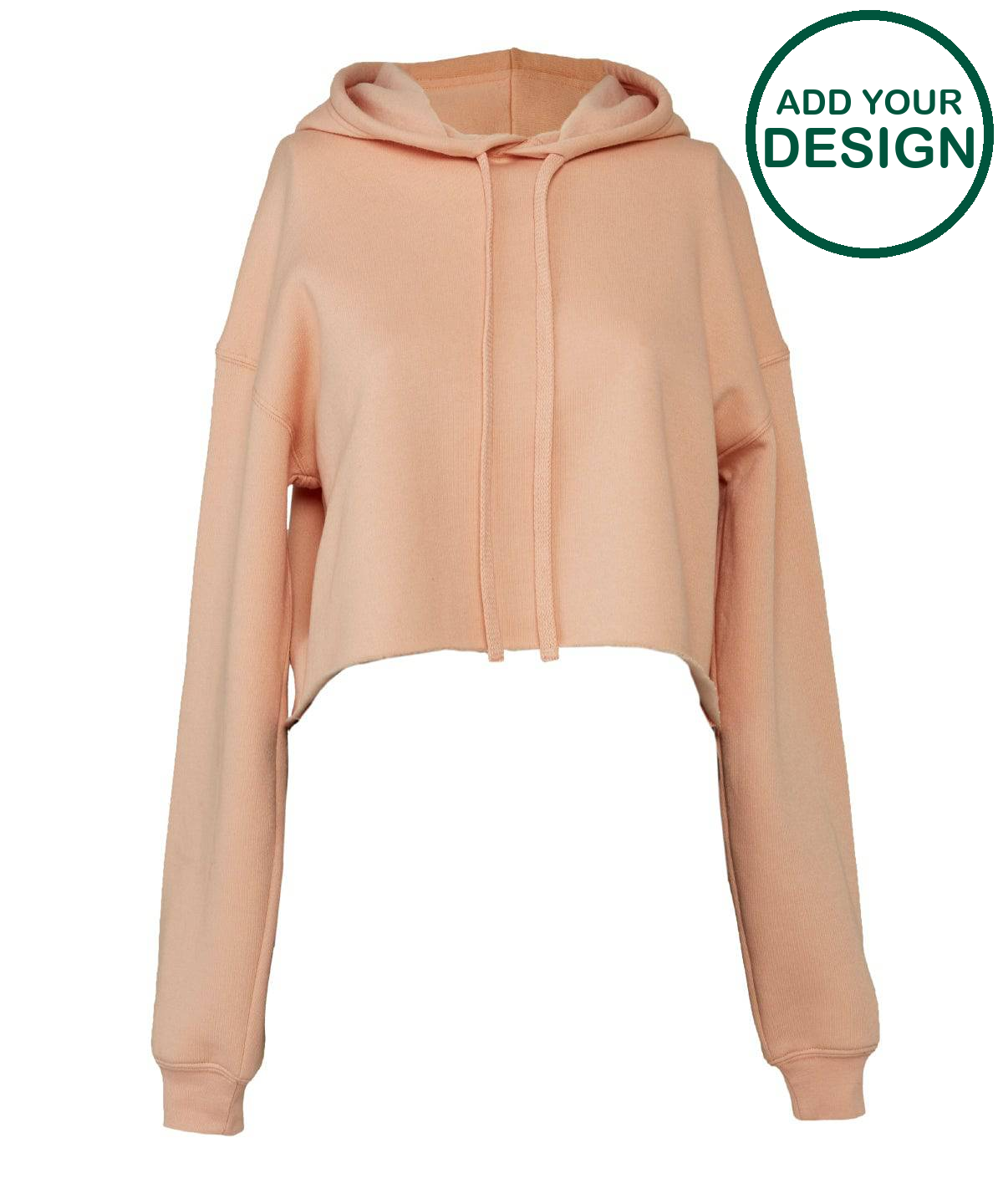 Women's cropped fleece hoodie