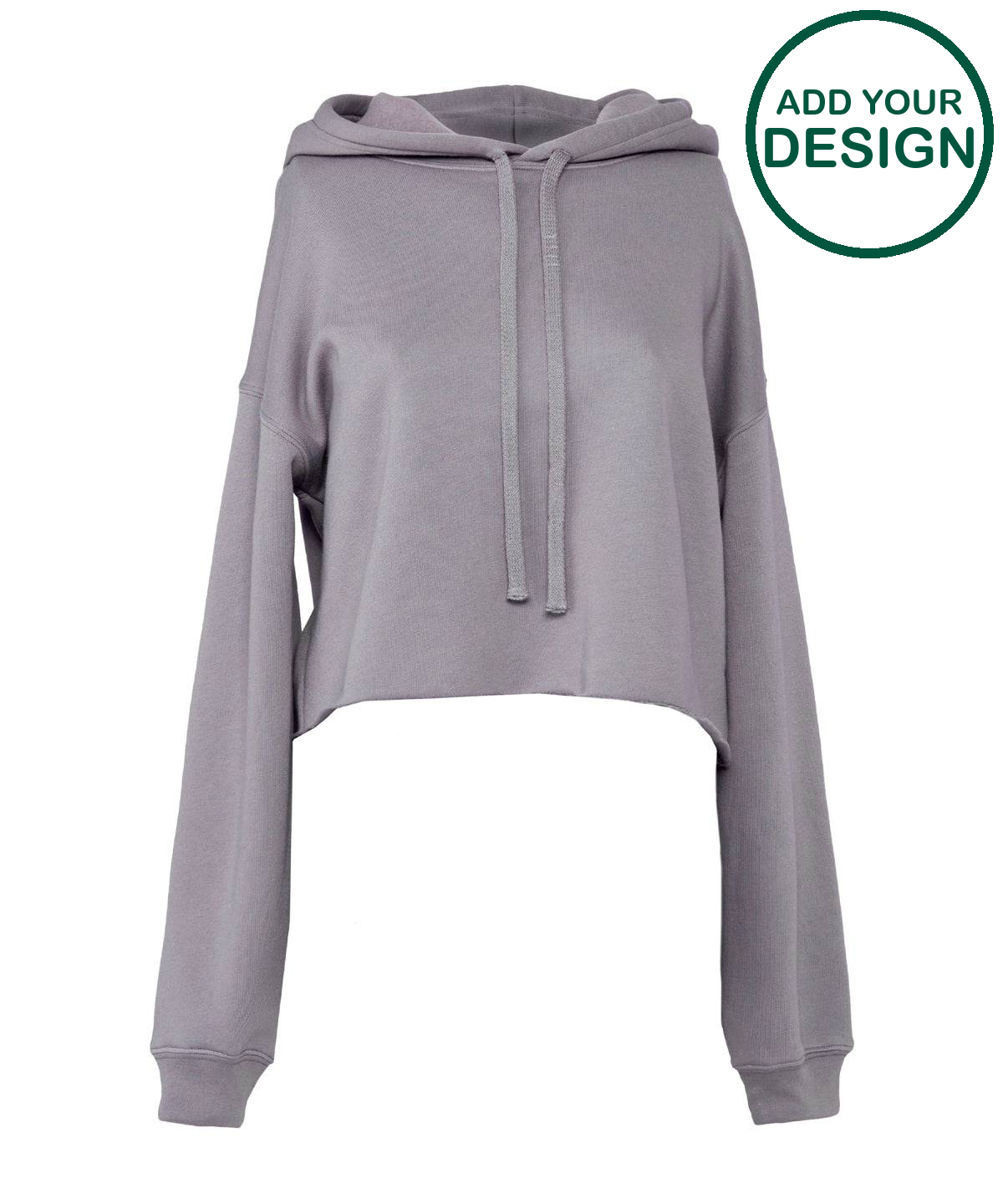 Women's cropped fleece hoodie