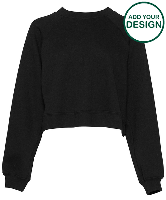 Women's raglan pullover fleece