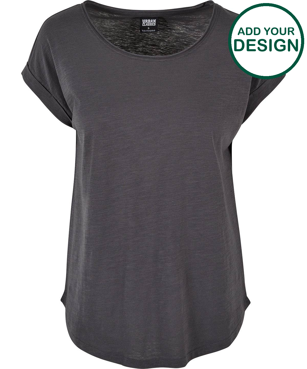 Build your Brand By036-ladies Long Slub Tee T-Shirt, Ombra Scura, XS Donna Build your Brand By036-ladies Long Slub Tee T-Shirt, Ombra Scura, XS Donna