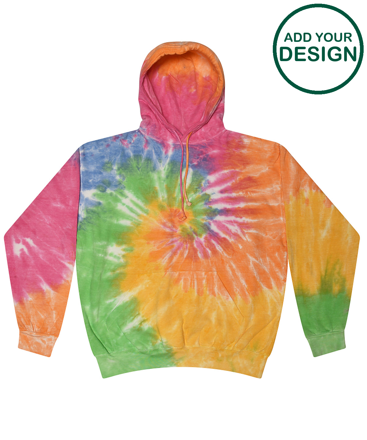 Rainbow tie-dye hoodie
