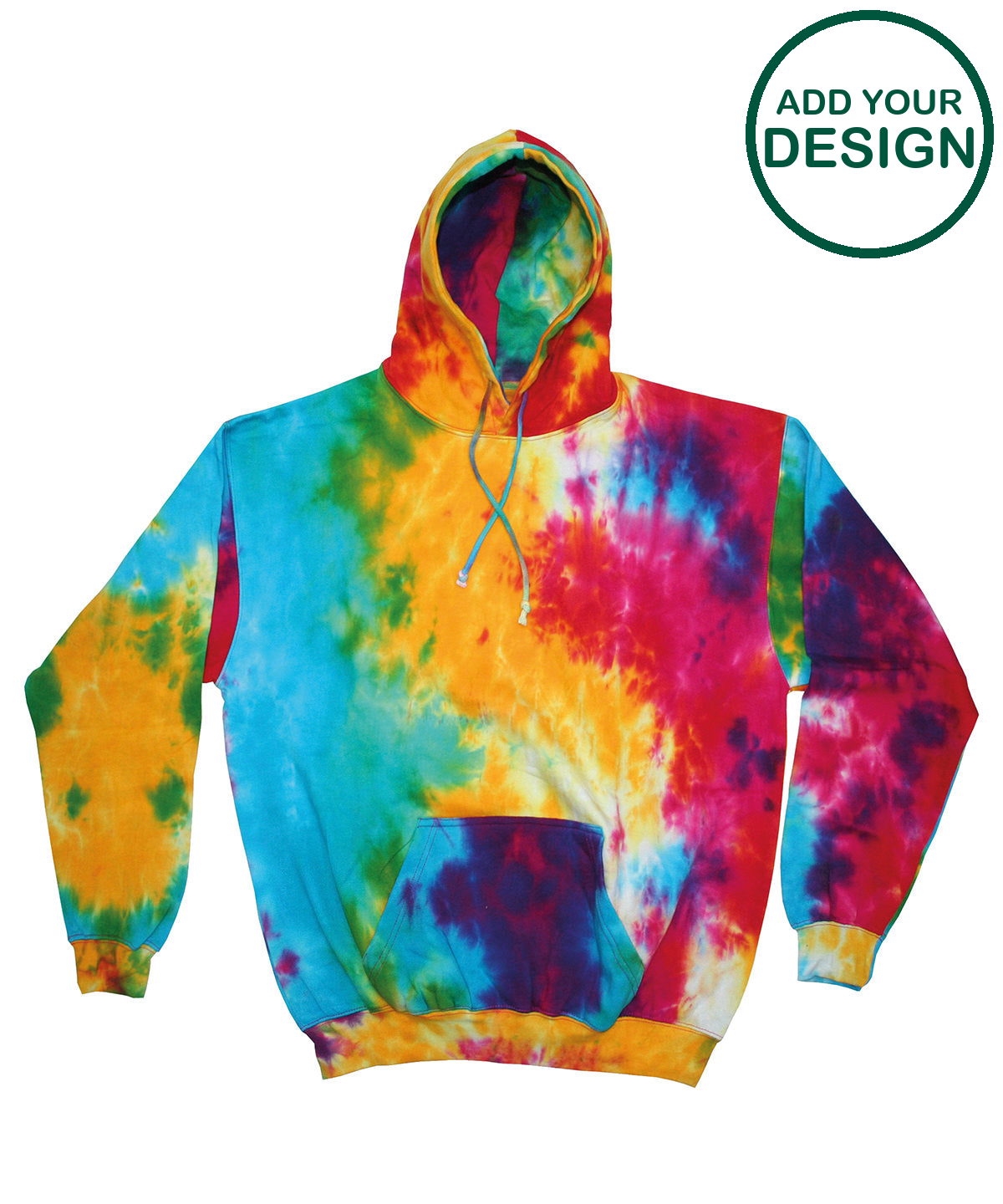 Rainbow tie-dye hoodie