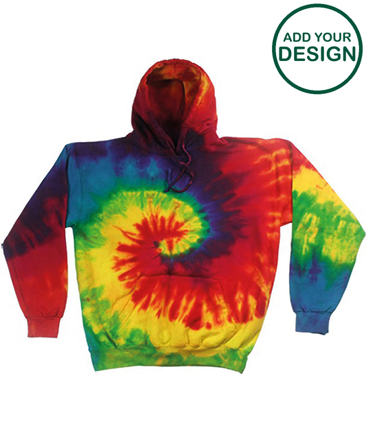 Rainbow tie-dye hoodie