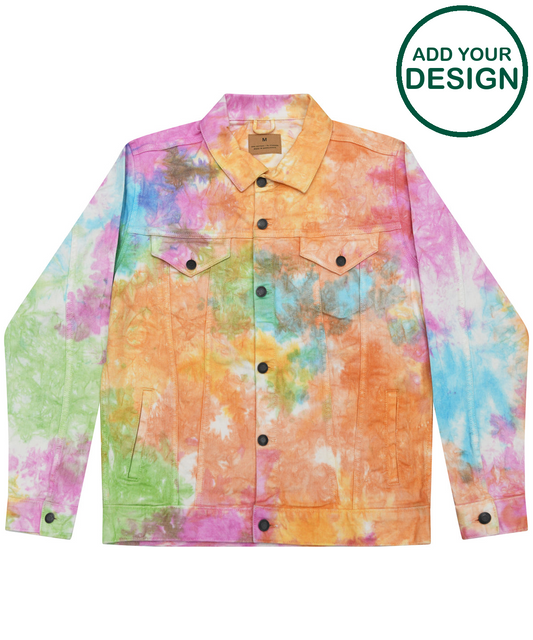 Tie-dye denim jacket