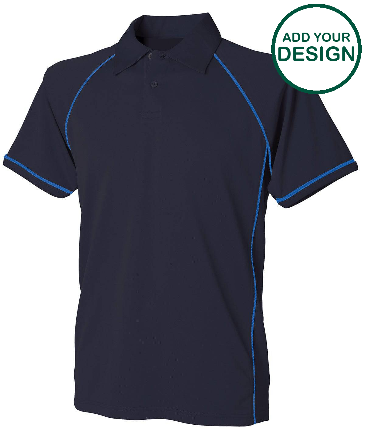Kids piped performance polo
