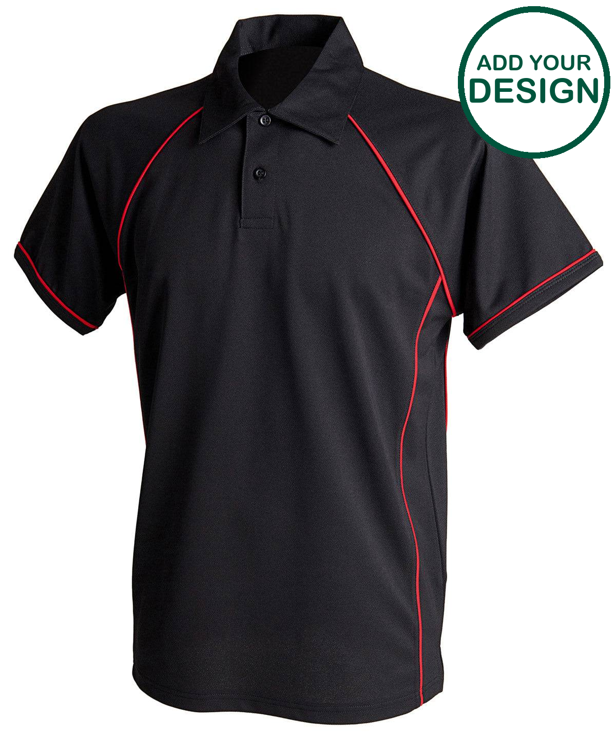 Piped performance polo