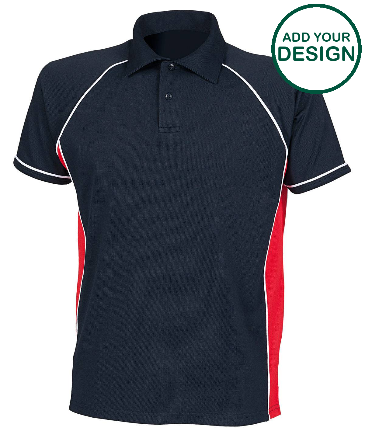 Piped performance polo