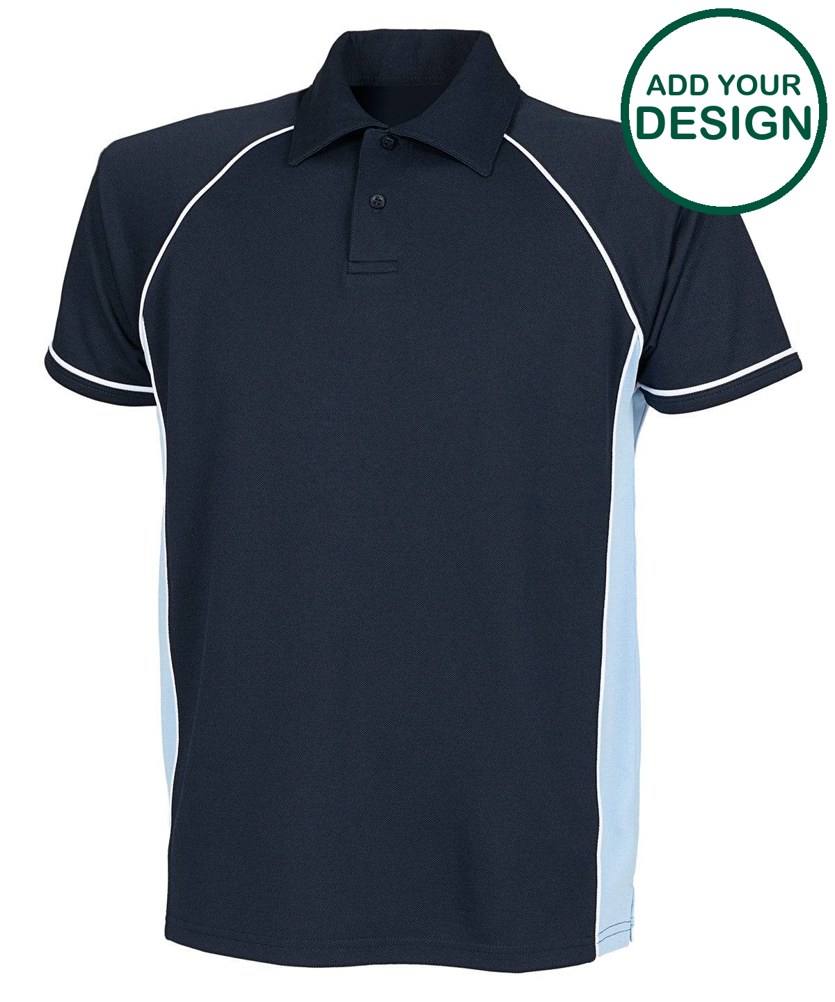 Piped performance polo