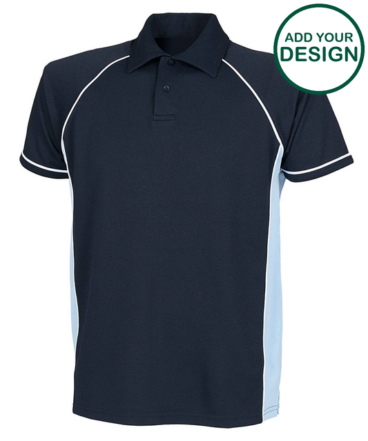 Piped performance polo