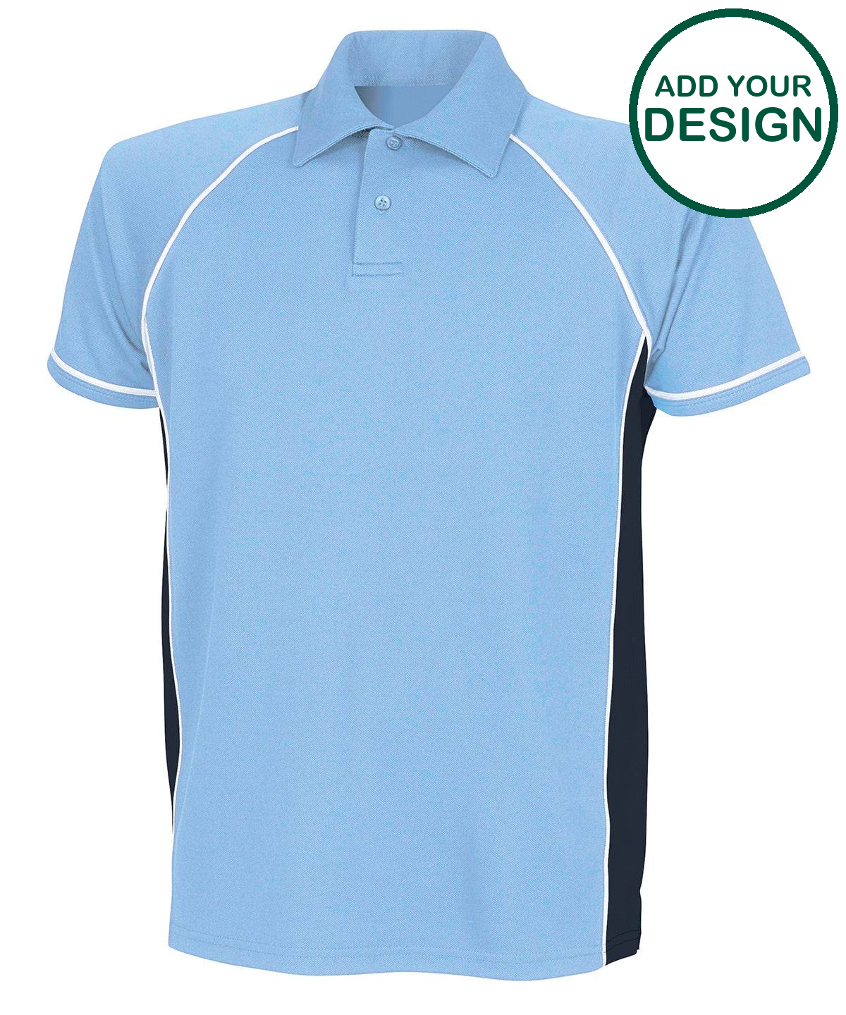 Piped performance polo