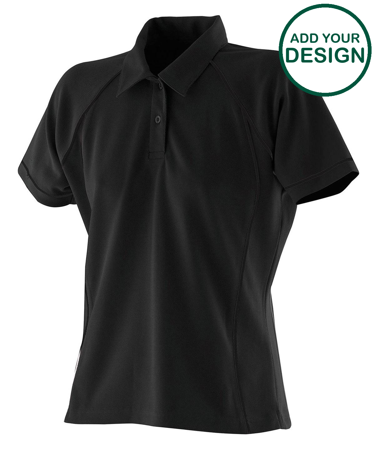 Women's piped performance polo