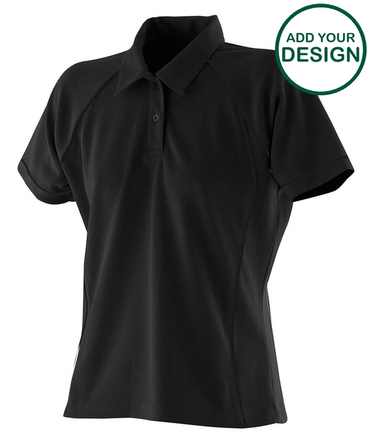 Women's piped performance polo