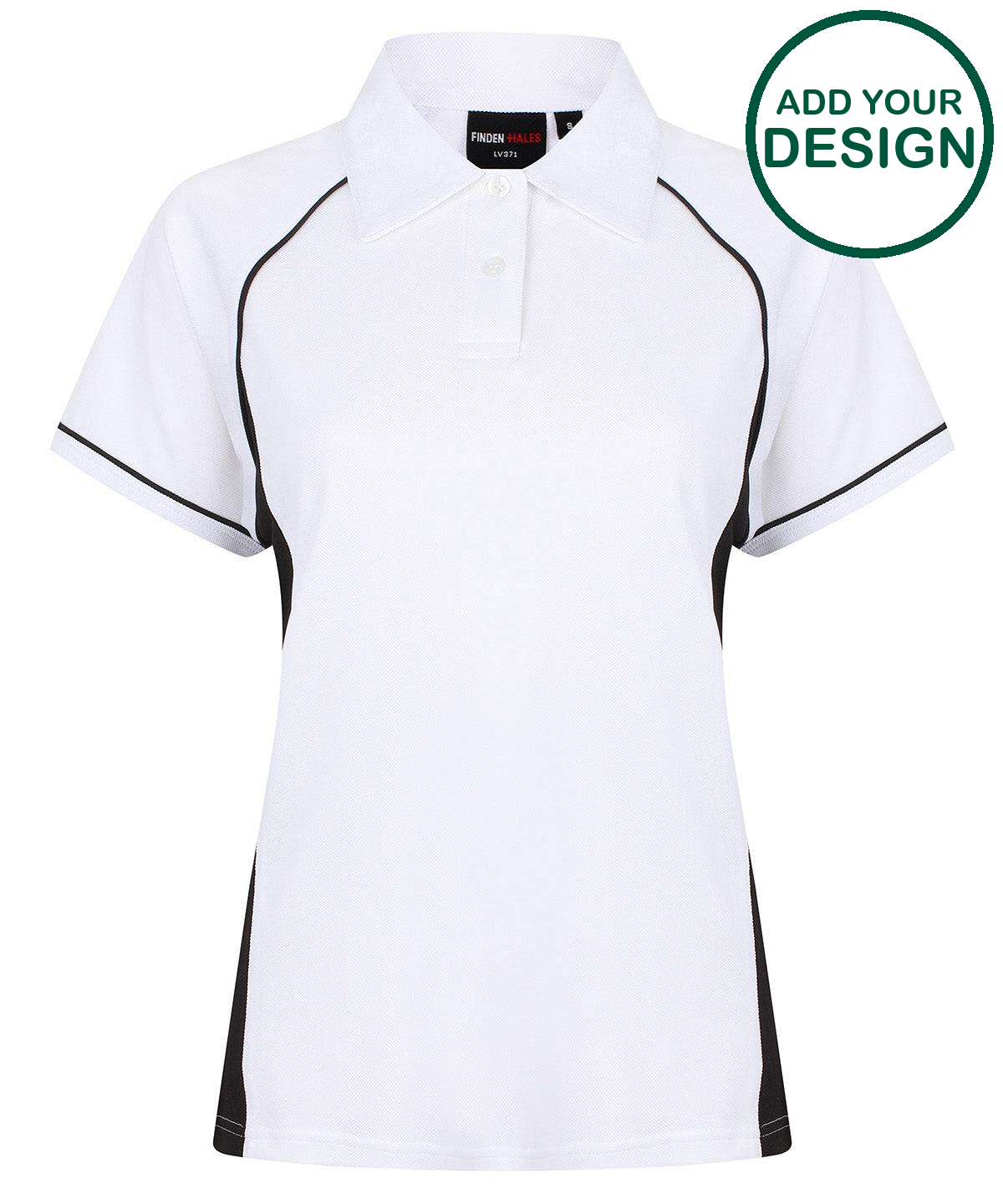 Women's piped performance polo