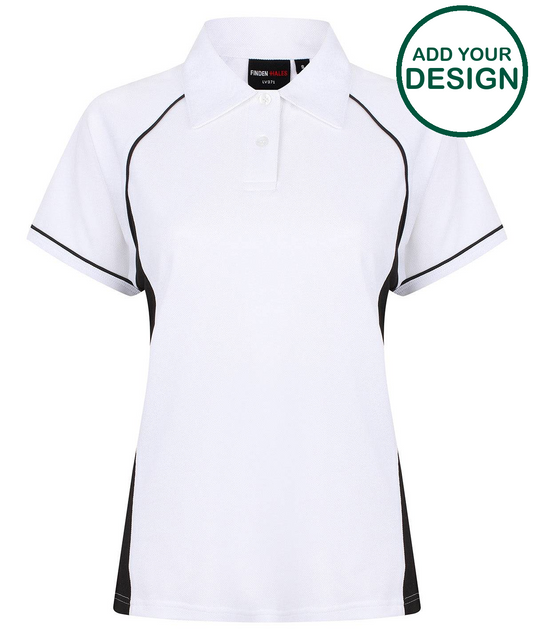 Women's piped performance polo