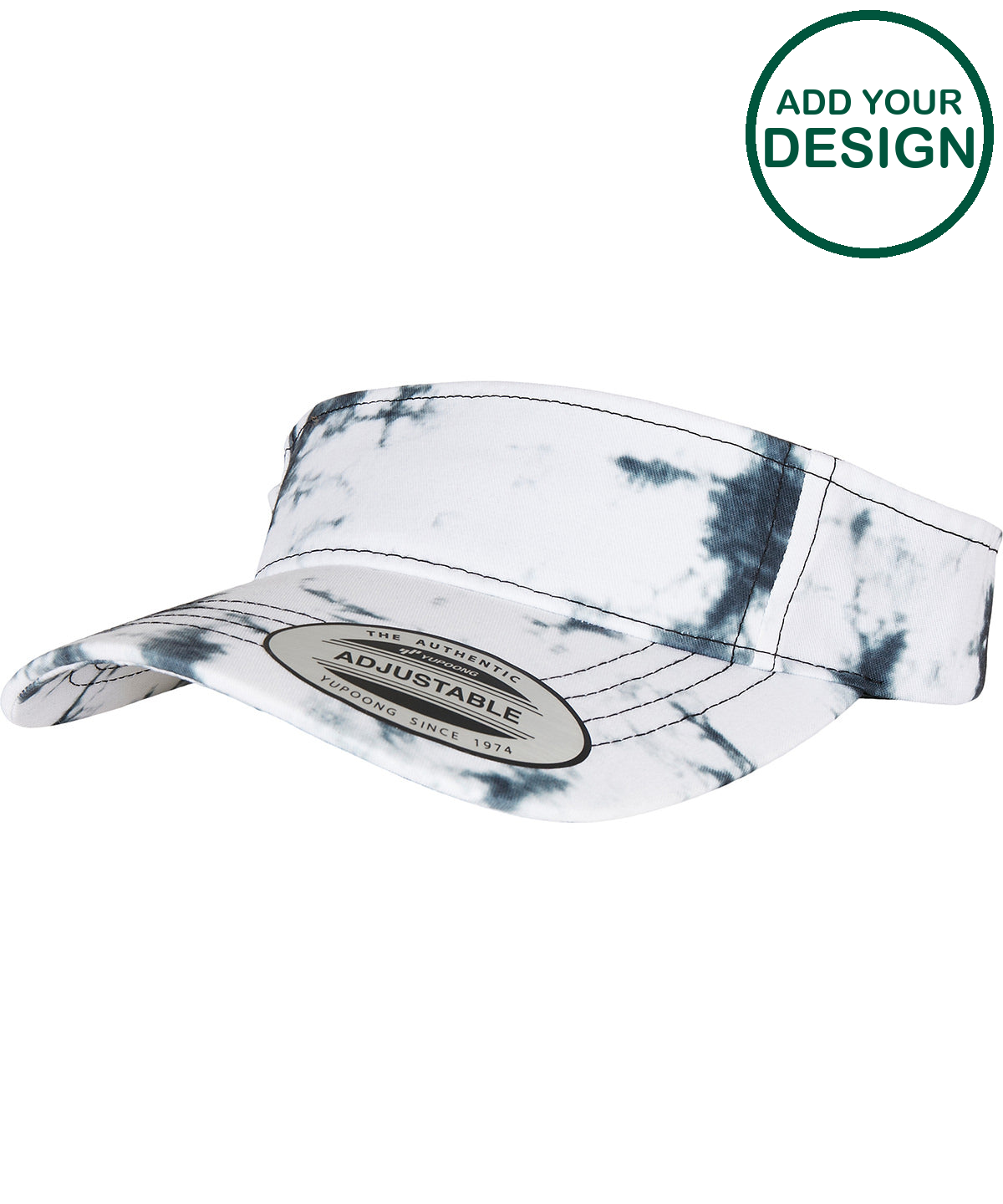 Batik dye curved visor cap