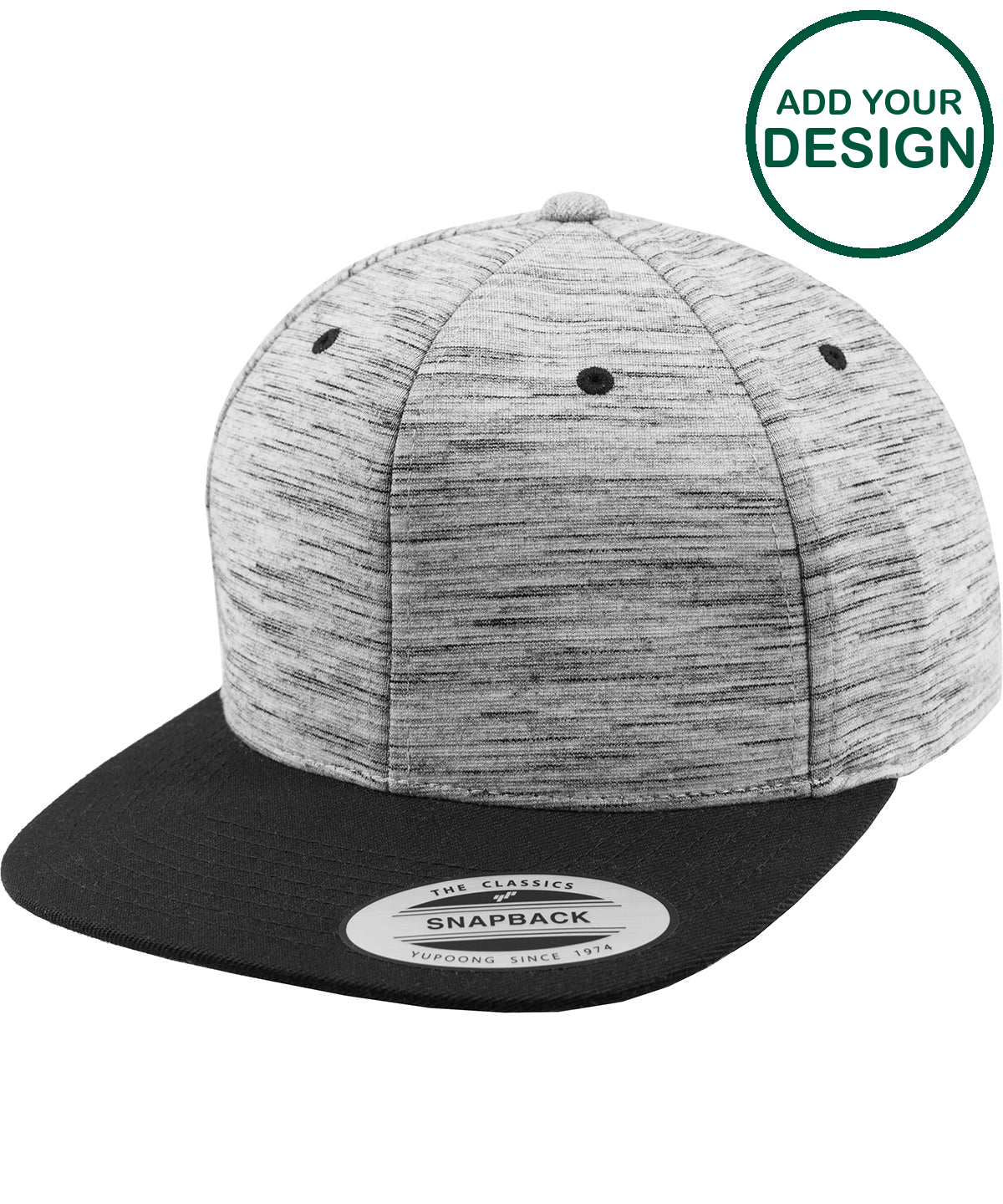 Stripes melange crown snapback (6089SC)