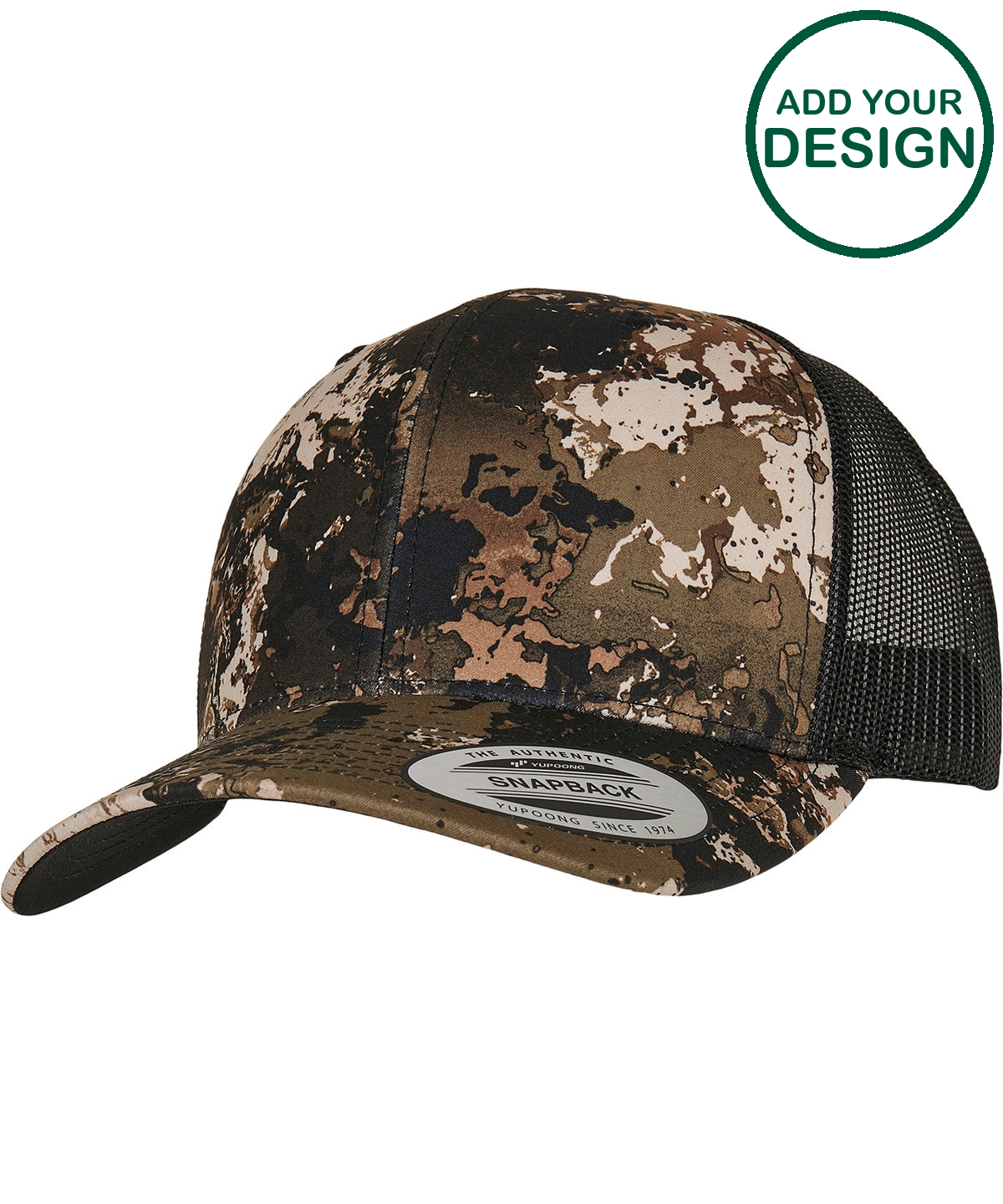 YP Classics® Veil Camo retro trucker cap (6606VC)