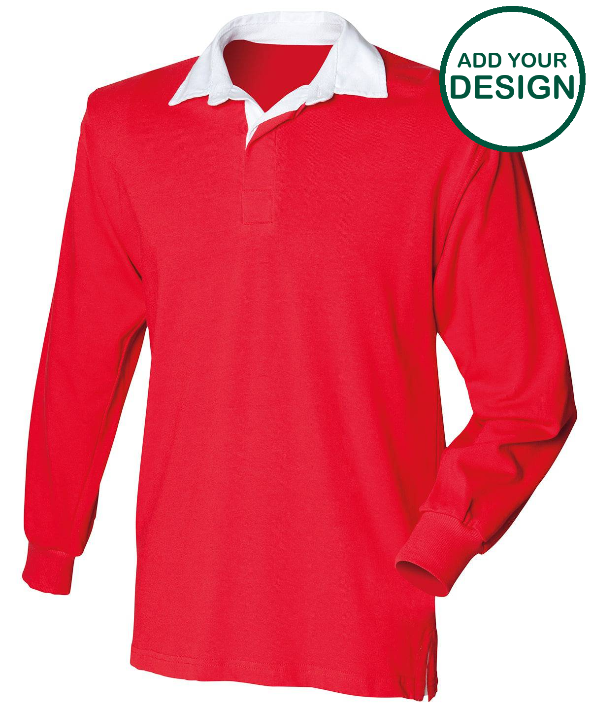 Kids long sleeve plain rugby shirt