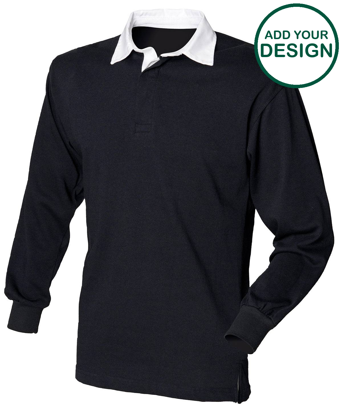 Long sleeve plain rugby shirt