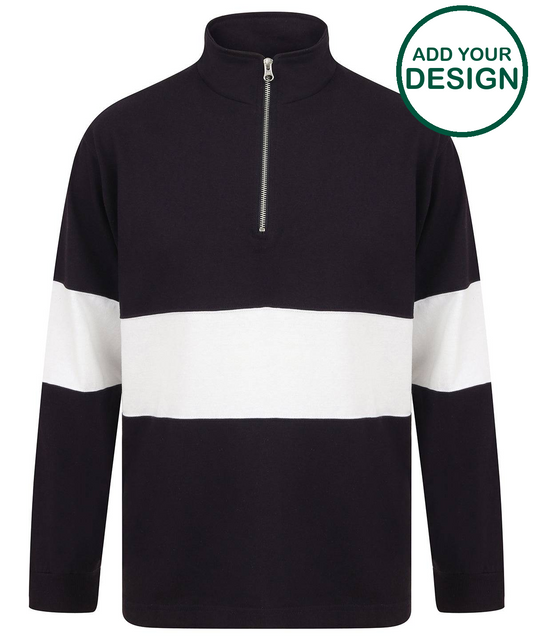 Panelled ¼ zip