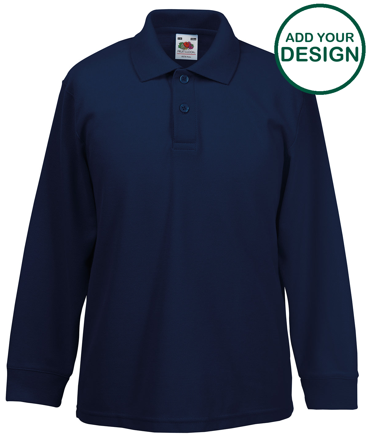 Kids long sleeve 65/35 polo