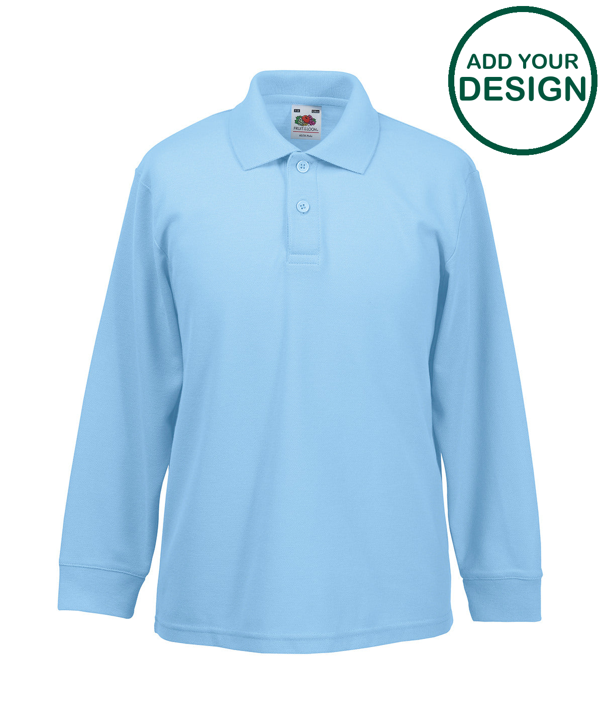 Kids long sleeve 65/35 polo